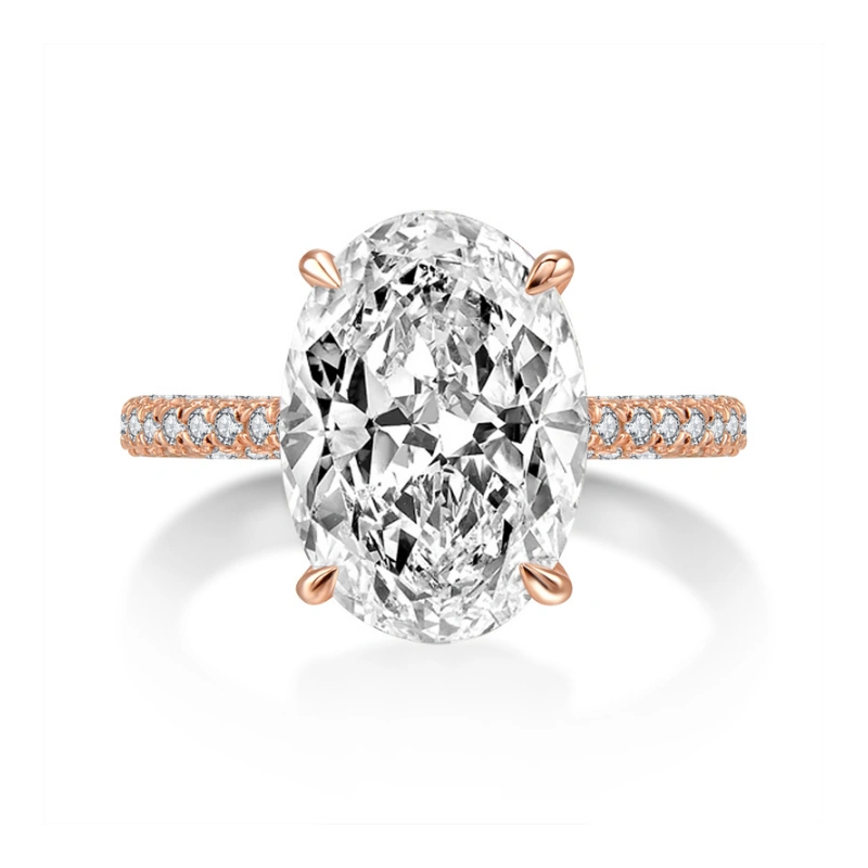 5 Carat Oval Moissanite Engagement Ring for Women in S925 Sterling Silver – Elegant Gift by Mireli Jewelry
