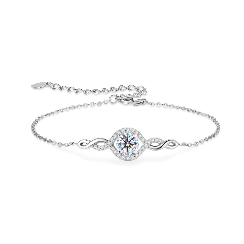 Angel Tears Moissanite Bracelet for Women, 925 Sterling Silver, Minimalist Elegant Gift Jewelry | Mireli Jewelry
