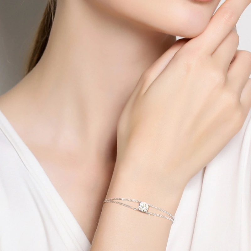 Elegant 1 Carat Moissanite Bracelet for Women in 925 Sterling Silver – Luxury Gift Idea by Mireli Jewelry