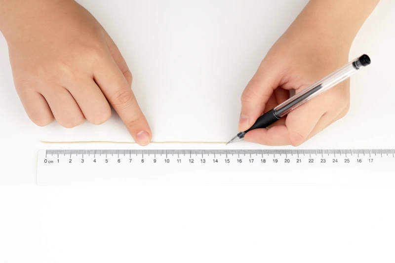 Measuring wrist with ruler for bracelet size guide – Mireli Jewelry