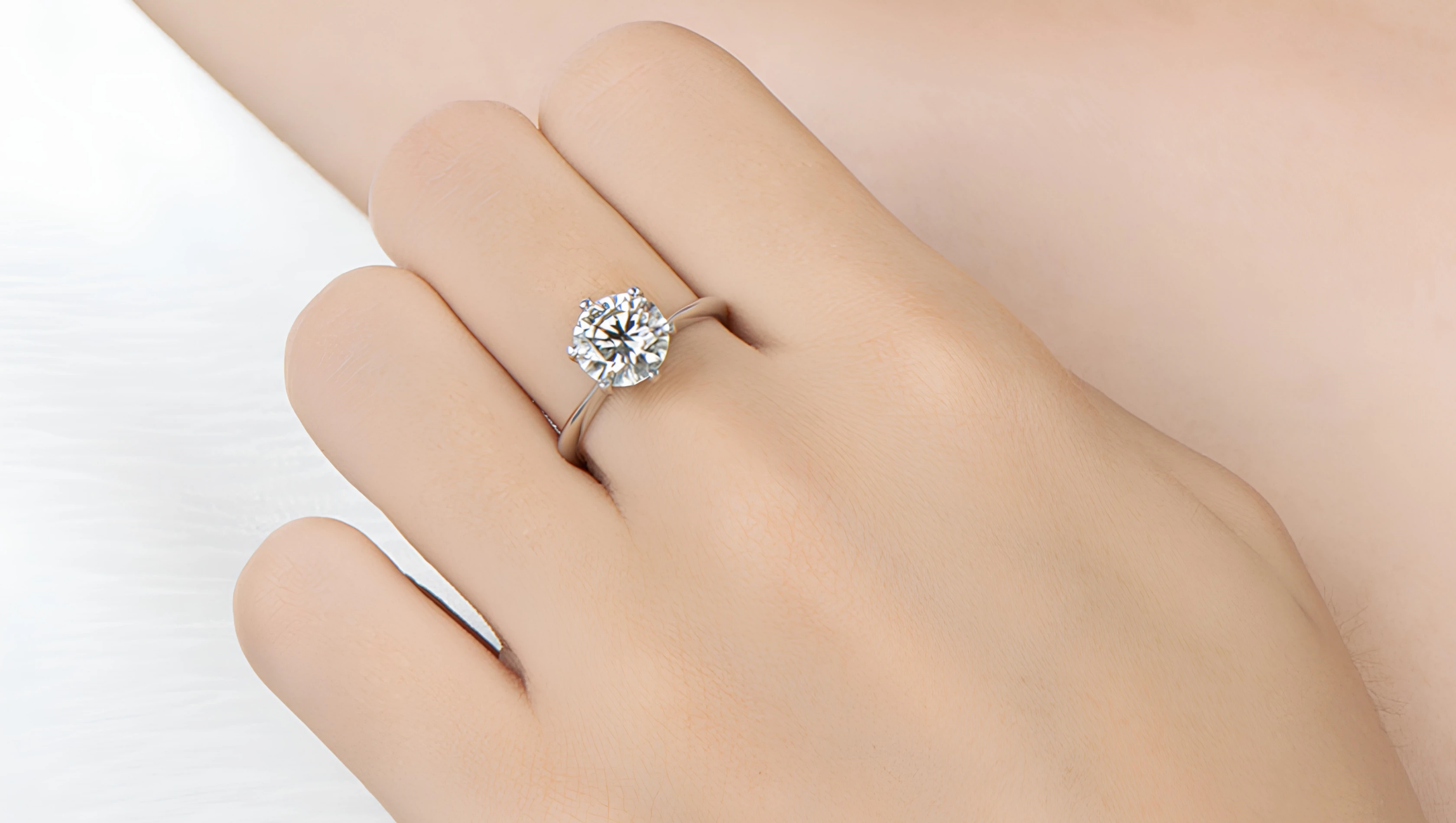 Mireli Ariana 2CT Moissanite Engagement Ring – Gold-Plated Sterling Silver