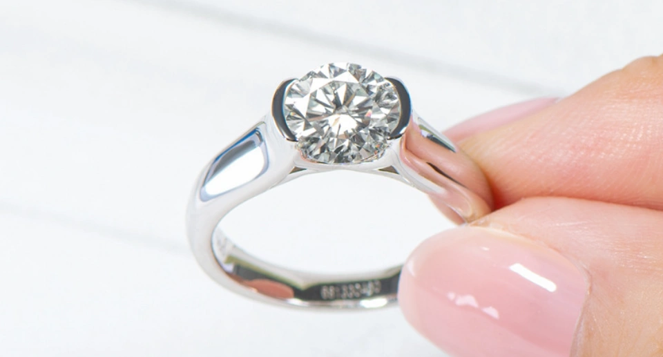 Moissanite gemstone symbolizing love and sustainability, ideal for modern engagement rings