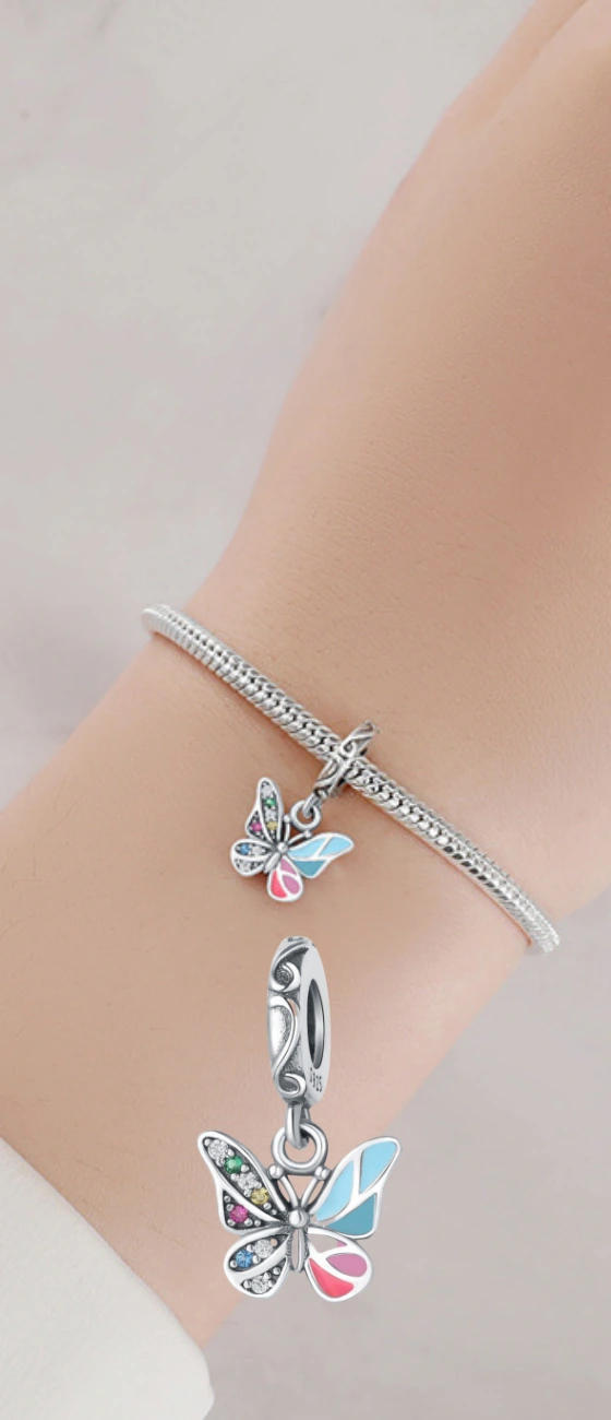 Butterfly pendant necklace with cubic zirconia inlaid, made of S925 sterling silver – elegant women's jewelry for gift, sale, and purchase in US, UK, Canada, Australia, Germany, France, Japan, Korea, New Zealand.